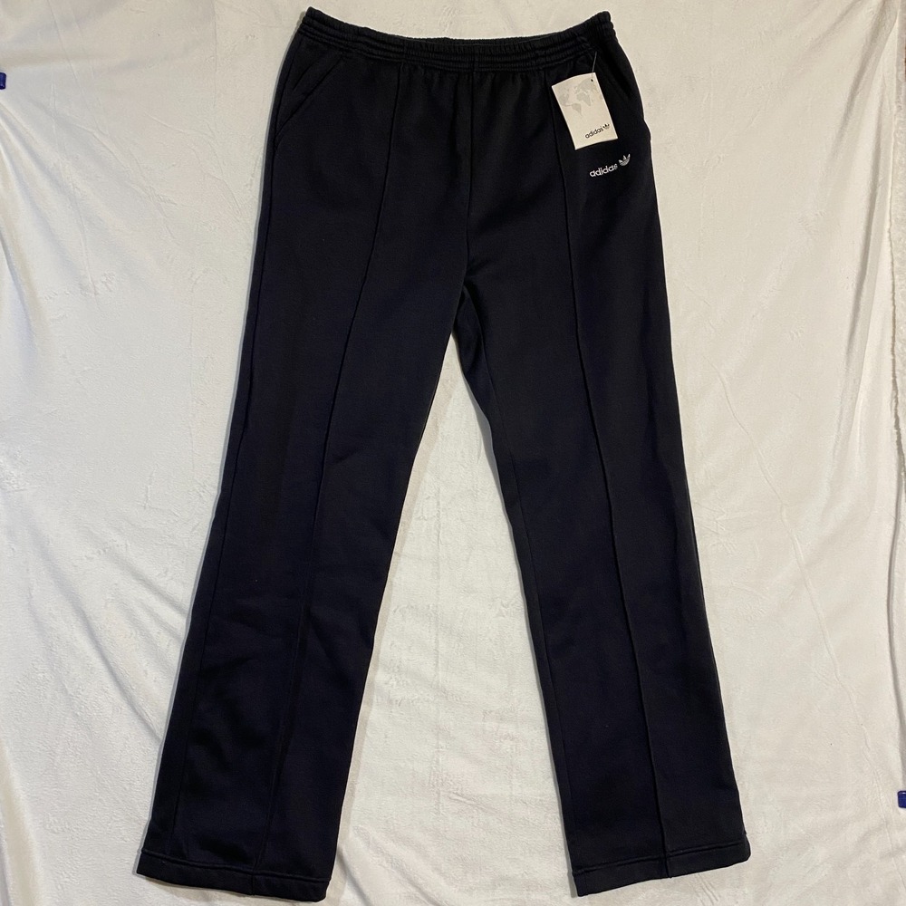 Adidas Track Pants Mens L Black Activewear Performance Pockets Elastic Waist NWT